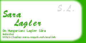sara lagler business card