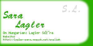 sara lagler business card